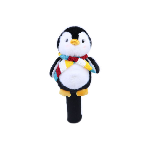 高爾夫球桿套球道木3號木帽套木桿套卡通髮球木桿頭套圍巾企鵞 高爾夫球桿套球道木3號木帽套木桿套卡通髮球木桿頭套圍巾企鵞