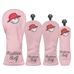 米色高爾夫球桿套 漁夫帽子一字半圓推桿套 木桿頭套鐵桿套保護套