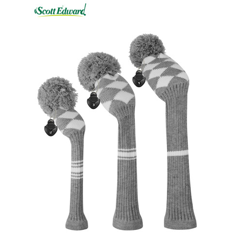 高爾夫球桿套 條紋針織毛線鐵桿套135號木桿頭套推桿球道木保護套 高爾夫球桿套 條紋針織毛線鐵桿套135號木桿頭套推桿球道木保護套