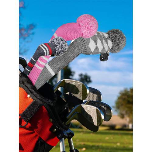 高爾夫球桿套 條紋針織毛線鐵桿套135號木桿頭套推桿球道木保護套 高爾夫球桿套 條紋針織毛線鐵桿套135號木桿頭套推桿球道木保護套