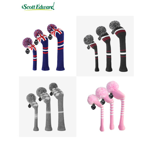 高爾夫球桿套 條紋針織毛線鐵桿套135號木桿頭套推桿球道木保護套 高爾夫球桿套 條紋針織毛線鐵桿套135號木桿頭套推桿球道木保護套