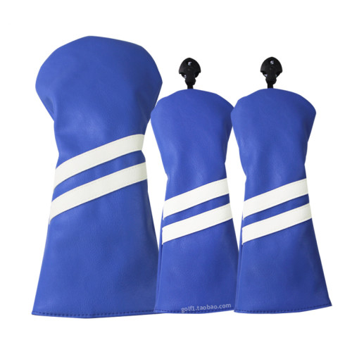 新高爾夫木桿套雙條紋木桿桿頭套高爾夫球桿保護套PU防水135號木 新高爾夫木桿套雙條紋木桿桿頭套高爾夫球桿保護套PU防水135號木