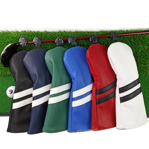 新高爾夫木桿套雙條紋木桿桿頭套高爾夫球桿保護套PU防水135號木 新高爾夫木桿套雙條紋木桿桿頭套高爾夫球桿保護套PU防水135號木