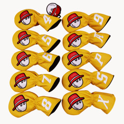 漁夫帽子原單高爾夫球桿套桿頭套鐵桿套球桿保護套球頭套男女通用