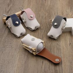 日韓高爾夫球皮套戶外高爾夫球收納腰包拼色高爾夫裝球包球袋