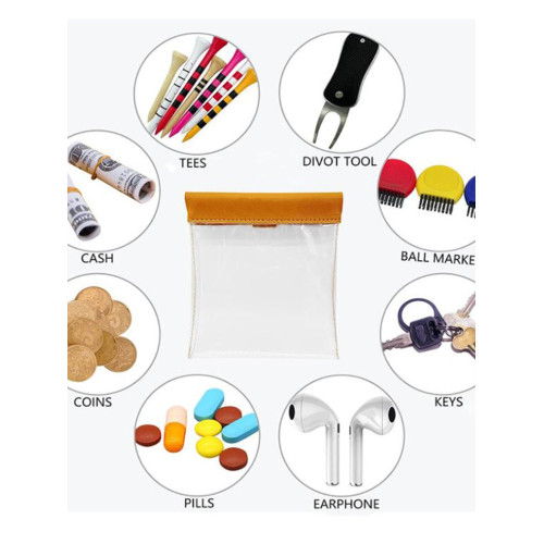 高爾夫球包 自動閉合球釘收納袋 腰包 PVC果嶺叉球tee馬克收納包 高爾夫球包 自動閉合球釘收納袋 腰包 PVC果嶺叉球tee馬克收納包