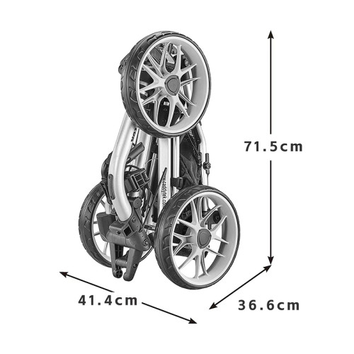 Incontrosports高爾夫球包車三輪球場手推車前輪萬向調節可折曡