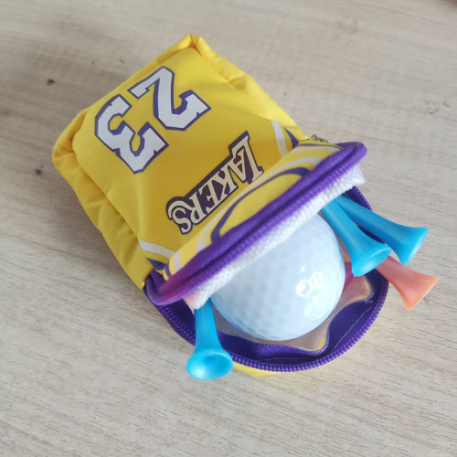 高爾夫球收納袋滌綸掛包可裝2球馬克tee高爾夫球袋腰包詹姆斯球衣