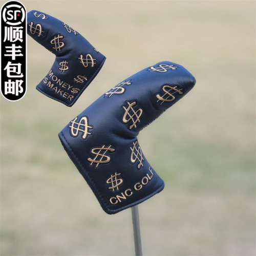 可愛動物小狗個性 高爾夫球桿套 桿頭套保護套 一字直條L型推桿套