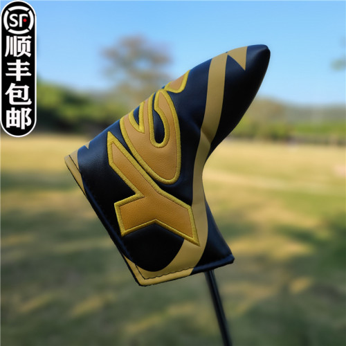 通用個性骷髏頭直條一字推桿套 高爾夫球桿套 桿頭套保護套頭帽套