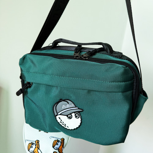 韓國新款高爾夫手提包手包男女款時尚輕便尼龍布手拎斜後背包防水