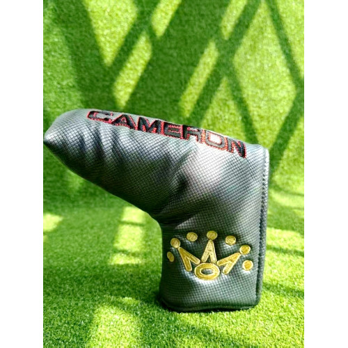 高爾夫推桿帽套L 型一字直條皮革防水 高爾夫推桿頭套保護GOLF