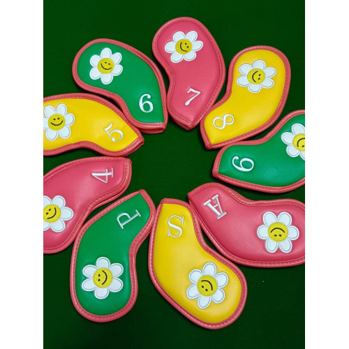 高爾夫球桿帽套 花格子 女士 木桿 鐵桿 推桿桿頭套 可愛 時尚 高爾夫球桿帽套 花格子 女士 木桿 鐵桿 推桿桿頭套 可愛 時尚