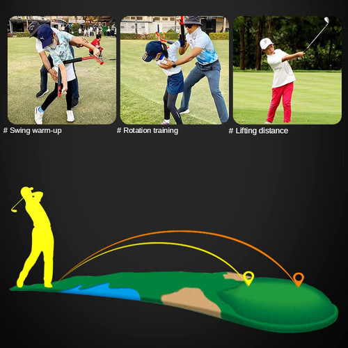 新升級 室內高爾夫揮桿練習器旋轉者平面動作糾正訓練器材可折曡