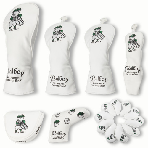 加厚高爾夫球桿套MALBON球桿套卡通球童白一號木桿套鐵桿套推桿套