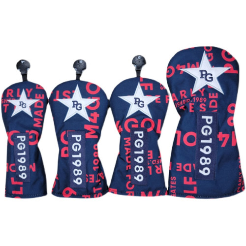 出口日韓PG笑臉高爾夫球桿套 桿頭套木桿套卡通球頭保護帽套