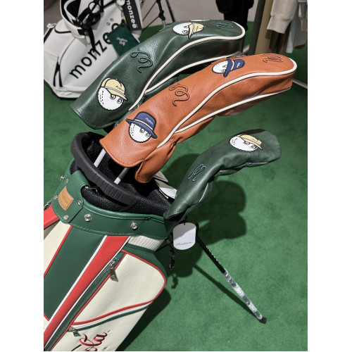 高爾夫球桿套漁夫帽立體刺綉可愛一號木桿套推桿套球桿保護套帽套