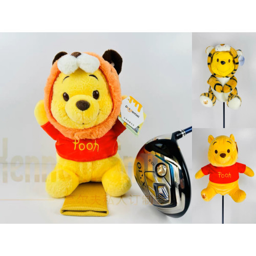 可愛維尼高爾夫一號木桿球道木小雞腿套高爾夫帽套高爾夫球桿套 可愛維尼高爾夫一號木桿球道木小雞腿套高爾夫帽套高爾夫球桿套