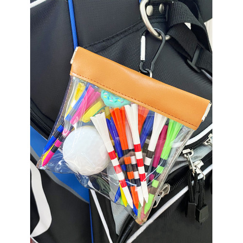 透明高爾夫球包自動閉合球釘收納袋腰包PVC果嶺叉球tee馬克收納包 透明高爾夫球包自動閉合球釘收納袋腰包PVC果嶺叉球tee馬克收納包