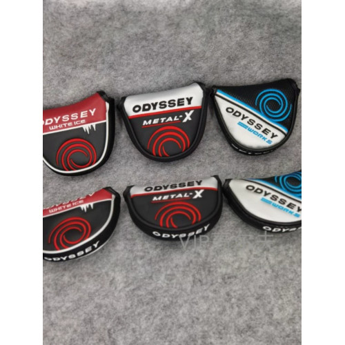 ODYSSEY高爾夫推桿套奧德賽球桿套半圓直條桿頭套魔術貼磁鐵款