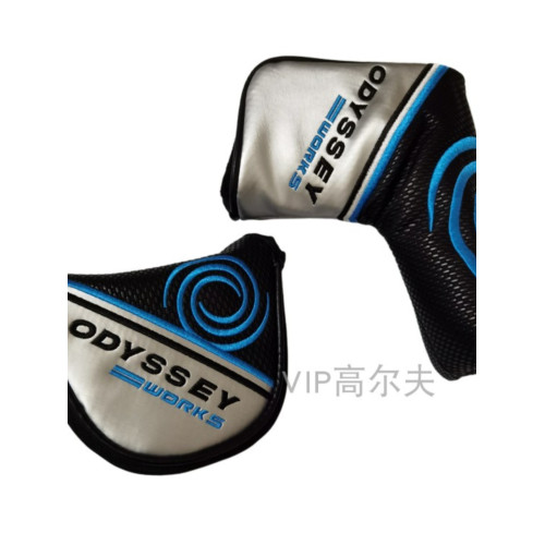 ODYSSEY高爾夫推桿套奧德賽球桿套半圓直條桿頭套魔術貼磁鐵款
