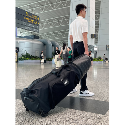 高爾夫飛機托運航空包硬殼配支架桿保護golf Travel bag Cue stay