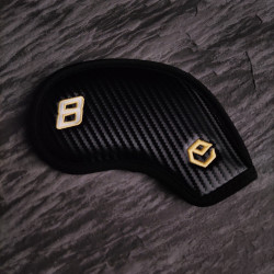 ep高爾夫鐵桿套黑碳紋小巧貼合10衹套裝經典款輕量耐用IRON保護套