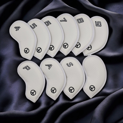 ep高爾夫鐵桿套黑碳紋小巧貼合10衹套裝經典款輕量耐用IRON保護套