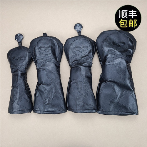 通用款個性骷髏高爾夫球桿套 桿頭套 大小半圓大頭推桿套球頭帽套