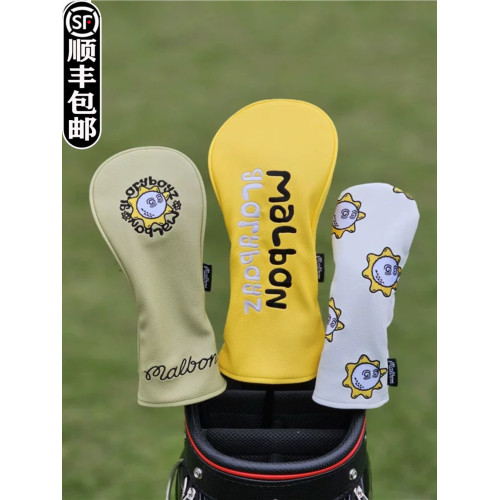 出口日韓太陽花漁夫帽高爾夫木桿套 桿頭套帽套 球頭保護套原版