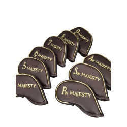 高爾夫球桿套新品鐵桿組帽套mj磁吸款皮革棕桿頭保護套馬路曼木桿