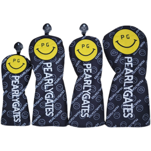 PG笑臉木桿套 高爾夫球桿套 桿頭套通用款推球桿保護帽套