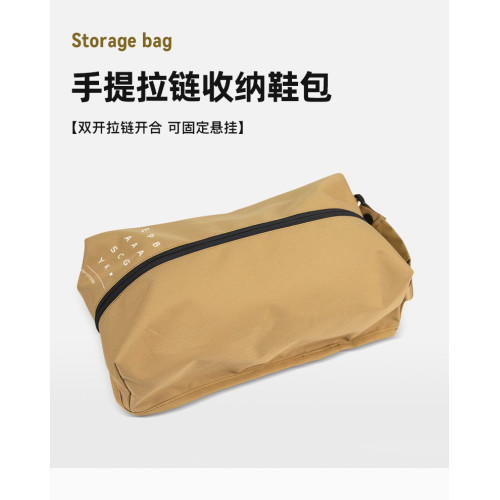 雙拉鍊開合 防水高爾夫鞋包 輕便鞋子收納包 golf球鞋袋