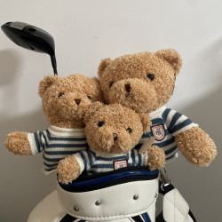 高爾夫桿套 小熊幸福全家桶木桿套一號木帽套球道木鐵木桿球頭套