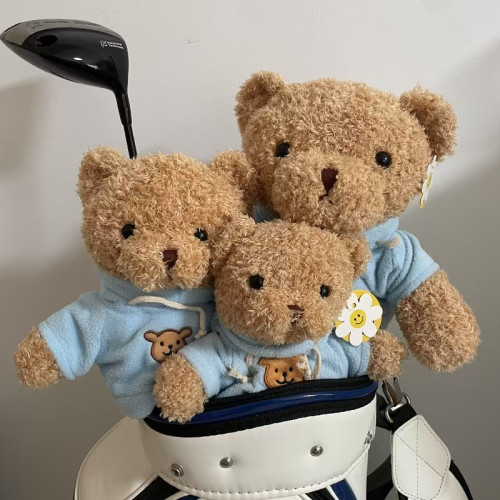 高爾夫桿套 小熊幸福全家桶木桿套一號木帽套球道木鐵木桿球頭套 高爾夫桿套 小熊幸福全家桶木桿套一號木帽套球道木鐵木桿球頭套