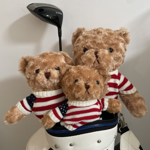 高爾夫桿套 小熊幸福全家桶木桿套一號木帽套球道木鐵木桿球頭套 高爾夫桿套 小熊幸福全家桶木桿套一號木帽套球道木鐵木桿球頭套
