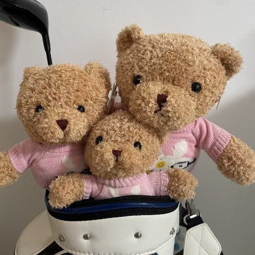 高爾夫桿套 小熊幸福全家桶木桿套一號木帽套球道木鐵木桿球頭套 高爾夫桿套 小熊幸福全家桶木桿套一號木帽套球道木鐵木桿球頭套