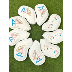 新款女士高爾夫鐵桿頭套通用高爾夫防水時尚玉桂狗高爾夫球桿帽套