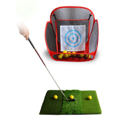 室內高爾夫球練習網揮桿練習器切桿網GOLF集球打擊墊目標折曡集網