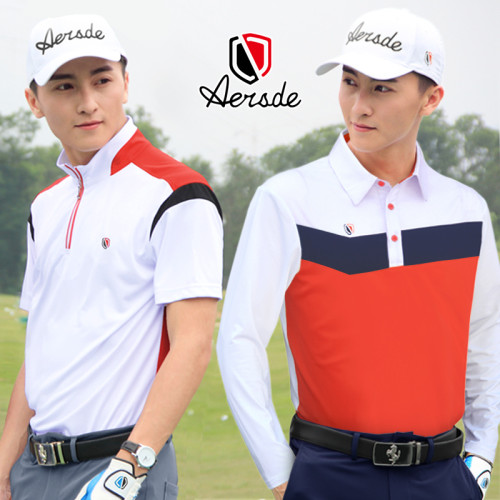 高爾夫服裝短袖T恤男裝GOLF球速乾衣服男士長袖男速乾上衣球服夏