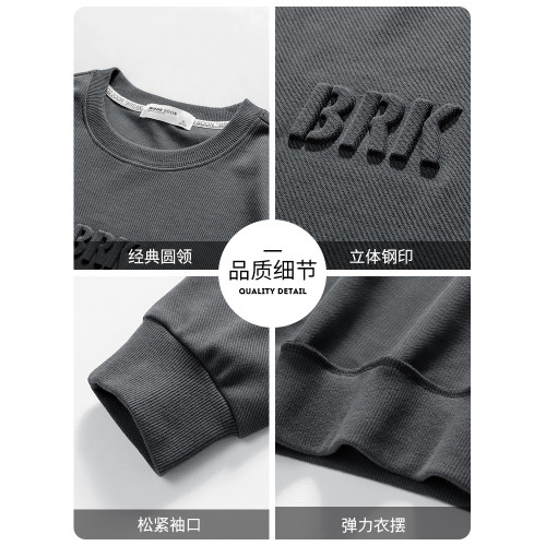 WOODSOON秋冬款加絨加厚衛衣男情侶休閒寬松圓領T恤春季男士上衣 WOODSOON秋冬款加絨加厚衛衣男情侶休閒寬松圓領T恤春季男士上衣