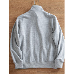 訂單 春季男士水洗棉針織毛圈純色休閒開衫立領衛衣 拉鍊外套