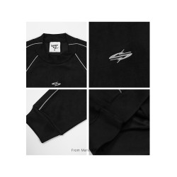 From Mars 無畏向前 日系潮牌復古反光條衛衣男女款小衆寬松上衣