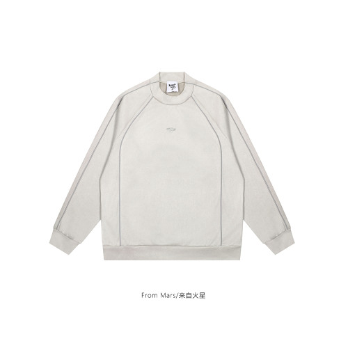 From Mars 無畏向前 日系潮牌復古反光條衛衣男女款小衆寬松上衣