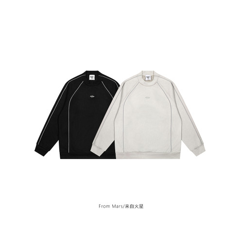 From Mars 無畏向前 日系潮牌復古反光條衛衣男女款小衆寬松上衣