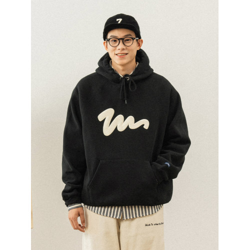 714street美式落肩袖寬松連帽衛衣男女秋冬季灰色帽衫情侶裝上衣 714street美式落肩袖寬松連帽衛衣男女秋冬季灰色帽衫情侶裝上衣