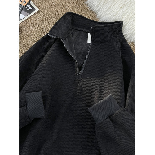 加絨加厚半拉鍊衛衣男春秋寬松2023秋冬季新款潮牌套頭立領打底衫 加絨加厚半拉鍊衛衣男春秋寬松2023秋冬季新款潮牌套頭立領打底衫