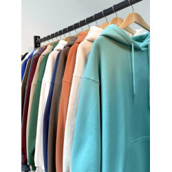 深灰色純色連帽加絨衛衣男款秋冬基礎款oversize新款外套休閒衛衣