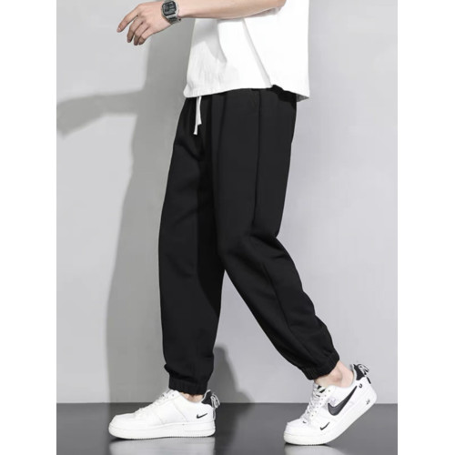 秋冬季灰色衛褲男士純色棉感運動束腳褲百搭寬松直筒休閒長褲子男 秋冬季灰色衛褲男士純色棉感運動束腳褲百搭寬松直筒休閒長褲子男