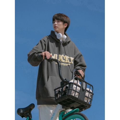 港仔文藝男 重磅藏青色髮泡連帽衛衣男秋冬2025新款男款男生外套 港仔文藝男 重磅藏青色髮泡連帽衛衣男秋冬2025新款男款男生外套